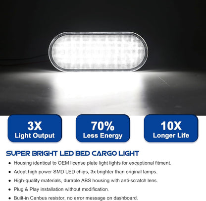 LED Truck Bed Cargo Light Compatible with 2015-2024 F150/ 2017-2024 F150 Rap-tor F250 F350 Super Duty, Plug & Play Installtion, 6000K 40-SMD LED Truck Bed Light Assemblies