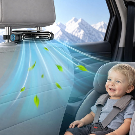 Car Backseat Headrest Cooling Fan for Kids, 3-Speed USB