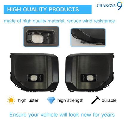 2Pcs front bumper fog light panel W/O radar for 2024-2025 Toyota Land Cruiser Prado LC250