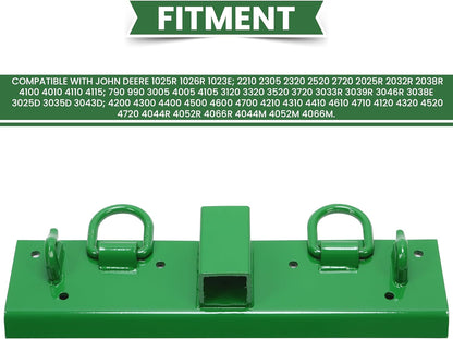 Tractor Grab Hooks 4.96" W × 21.93" L Compatible with John Deere 2" Receiver Compact Tractor Bolt on Grab Hooks - OMOTOR
