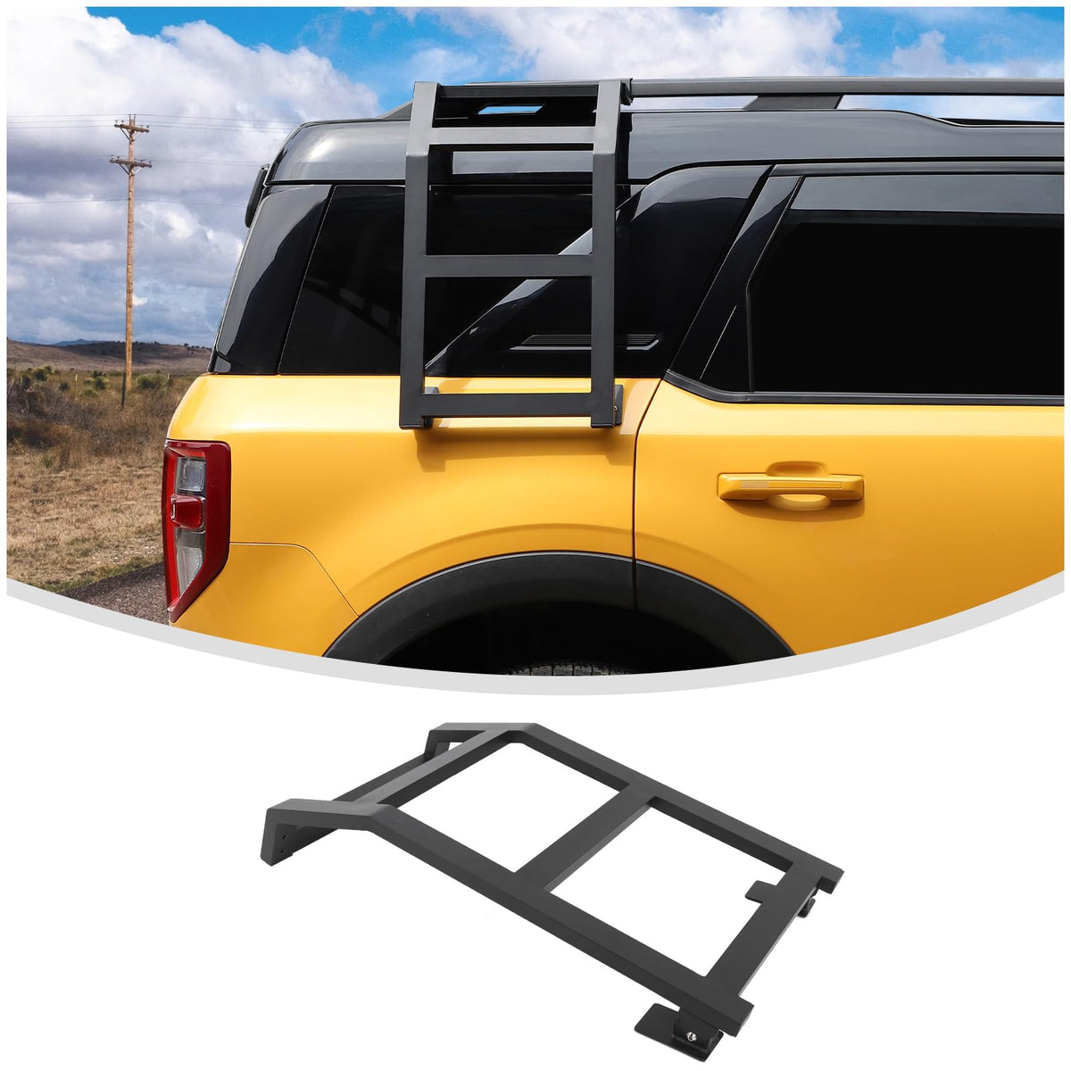 Alloy Side Ladder Compatible with 2021-2025 Ford Bronco Sport