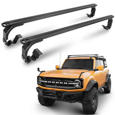 Aluminum Heavy Duty Roof Racks Cross Bars For Ford Bronco Soft/Naked Top 2021-2026