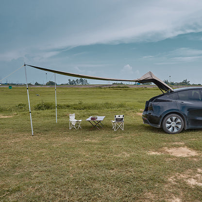 Tesla Model Y Tailgate Camping Canopy Tent - UV-Proof Sunshade Awning Custom Fit for Outdoor Travel - OMOTOR