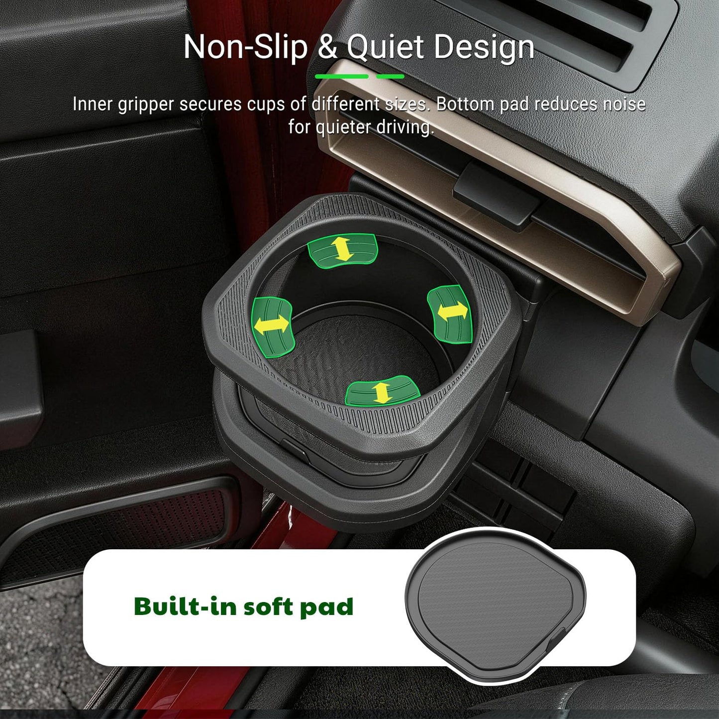 Car Air Vent Drink Holder, Driver Side Mount For Toyota Tacoma2024-2026 4Runner 2025-2026