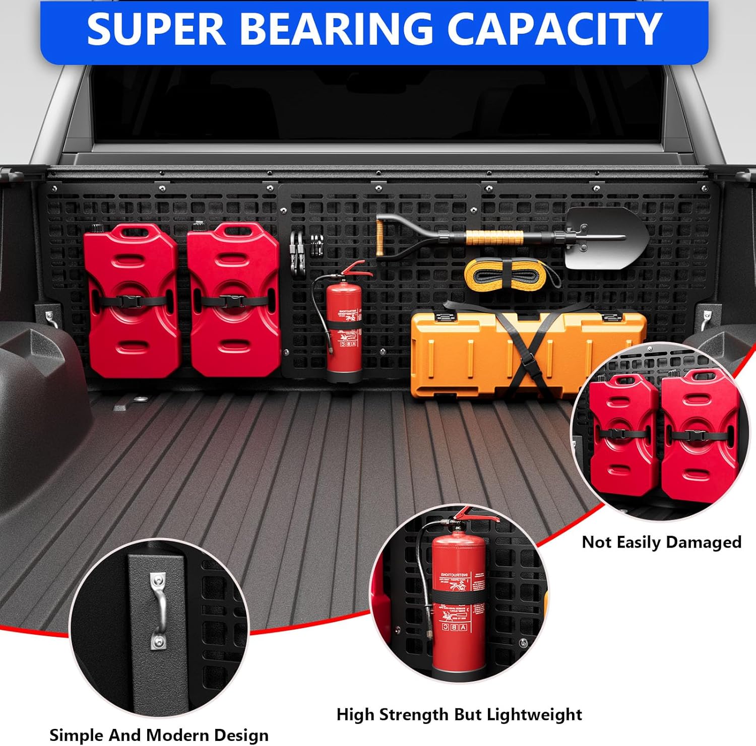 5.5FT Front Bed Molle Panel Compatible with 22-24 Toyota Tundra Truck Bed Panel System Replacement for 2022-2024 Toyota Tundra Accessories(Front Bed Molle Panel)