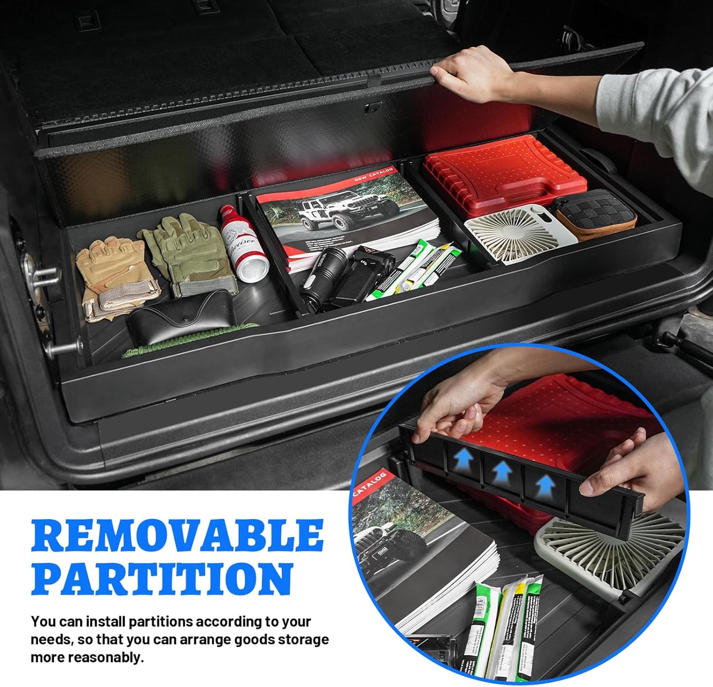 Rear Hidden Storage Box Compatible with Ford Bronco 2021-2025 4-Door