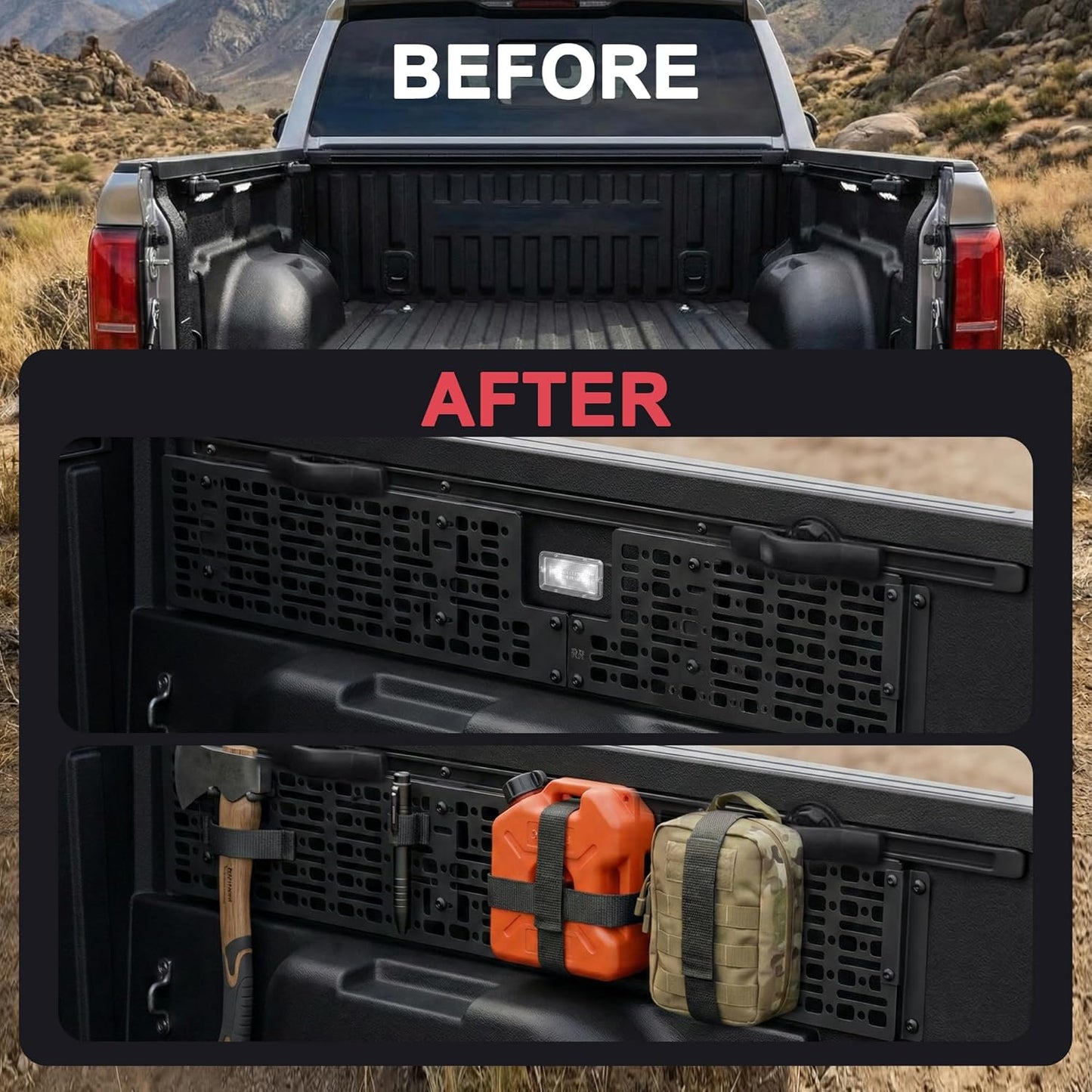 5FT Side Bed Molle Panel Fit for Toyota Tacoma 2024 - 2026