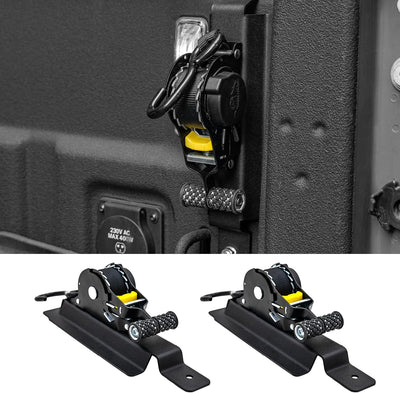 2PCS Retractable Ratchet Straps Compatible with 2020-2025 Jeep Gladiator