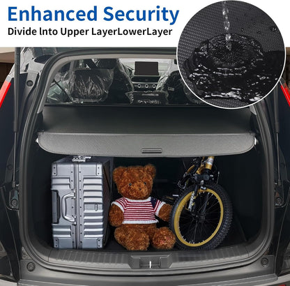 ZXMOTO Cargo Cover Compatible with Honda CRV 2023 2024 2025 with Carbon Fiber Textur Retractable Type Retractable Rear Trunk Security Cover Shielding Shade Accessories
