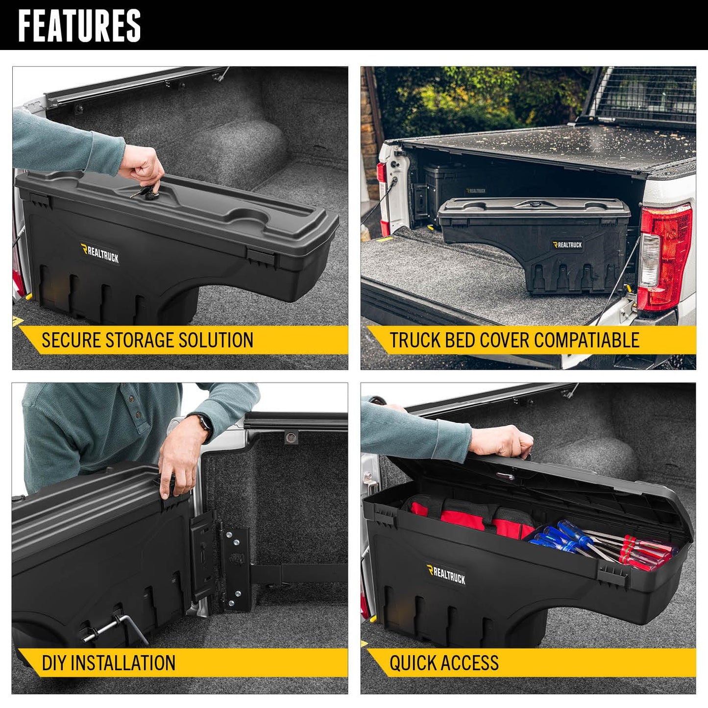 UnderCover SwingCase Truck Bed Storage Box Fits 2007 - 2021 Toyota Tundra