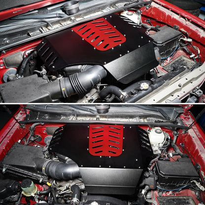Bevinsee Engine Cover Compatible with Toyota 4Runner 2010-2024 Replacement for 11259-31310 Red