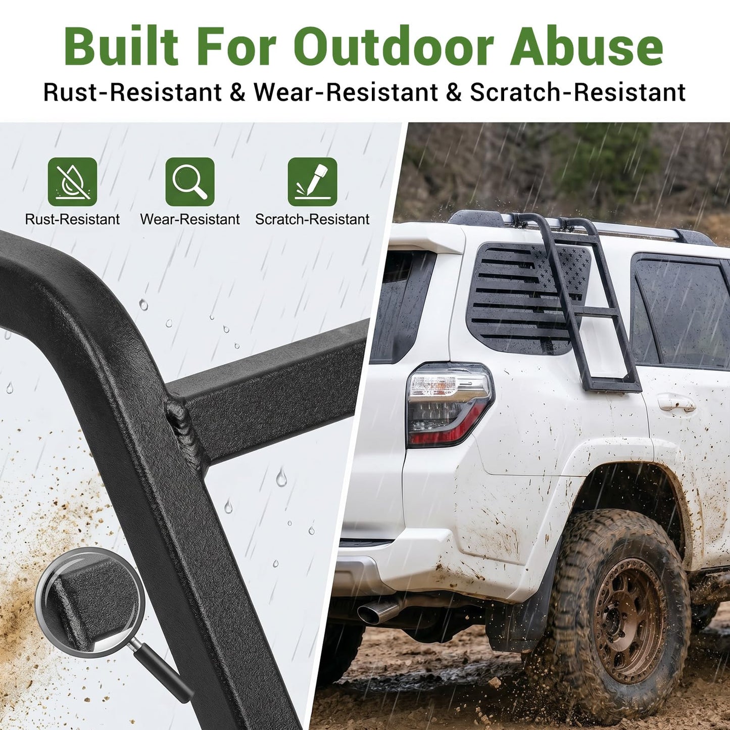 Magnetic Aluminum Rear Window Ladder for Toyota 4Runner 2010-2024