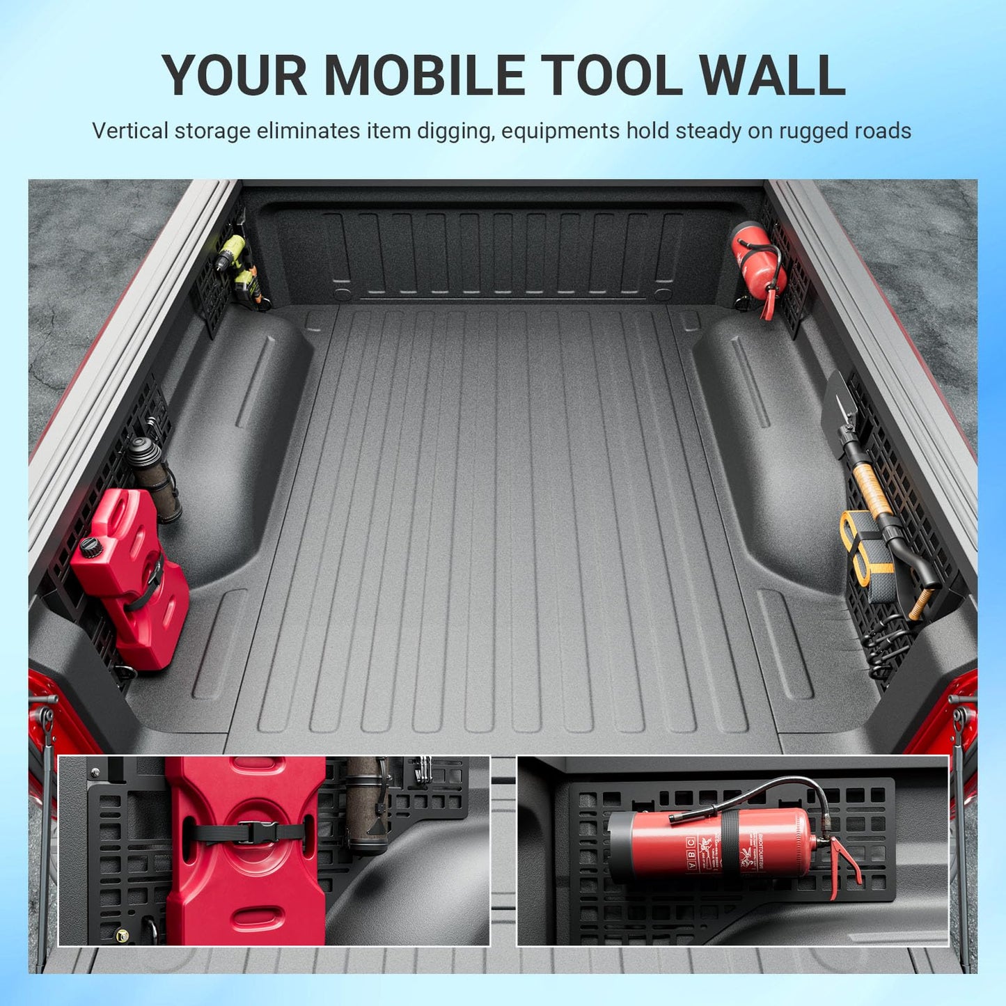 5.7FT Side Bed Molle Panel Compatible with 19-26 RAM 1500 (Side Molle Panel)