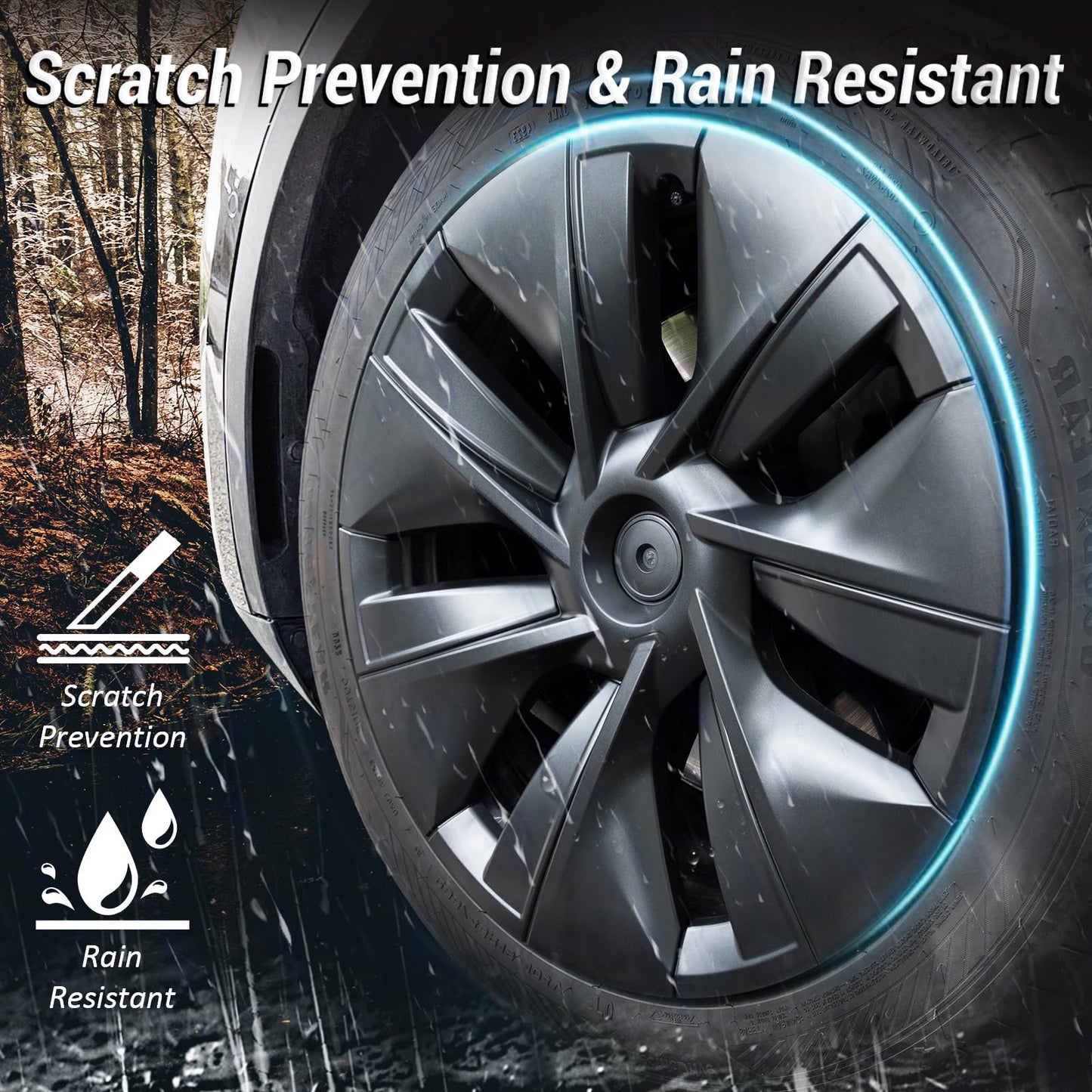 Hubcaps for Tesla Model Y Wheel Cover Hub Caps For Tesla Model Y 2021- 2024