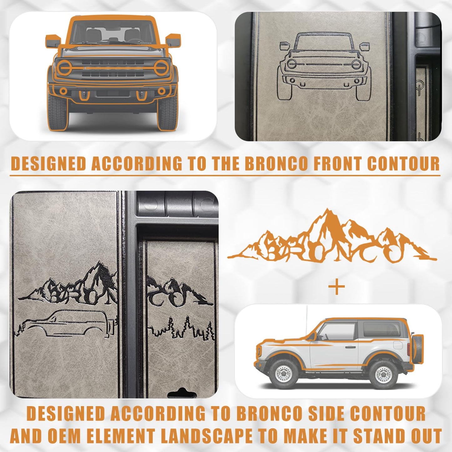 Center Console Organizer Compatible with 2025 2026 Ford Bronco (Not for 2-Door& Manual &Bronco Sport)