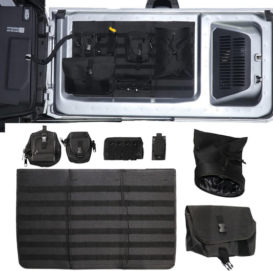 7Pcs Tailgate Storage Bag for 2021 - 2026 Ford Bronco 2/4 Door (Black)