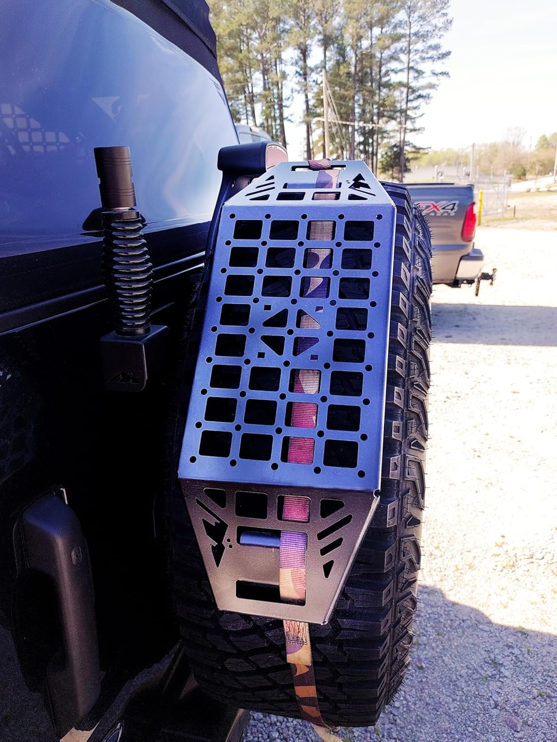 Rear Tire Grip MOLLE, Overlanding and Off-Roading, Tire Compatibility: 33in - 40in, Broncos, Jeeps, SUVs +