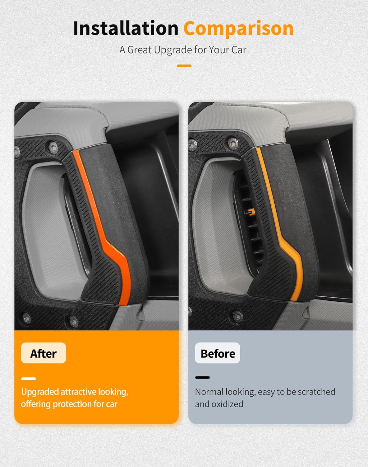 Center Console Grab Handle Orange Ford Bronco 2021-2025 - OMOTOR