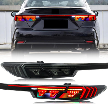 LED Tail Lights Assembly Compatible with Toyota Camry 2025 2026 9th Gen Start-up Animation Sequential Turn Signal Rear Lamps Accessory With Middle Light