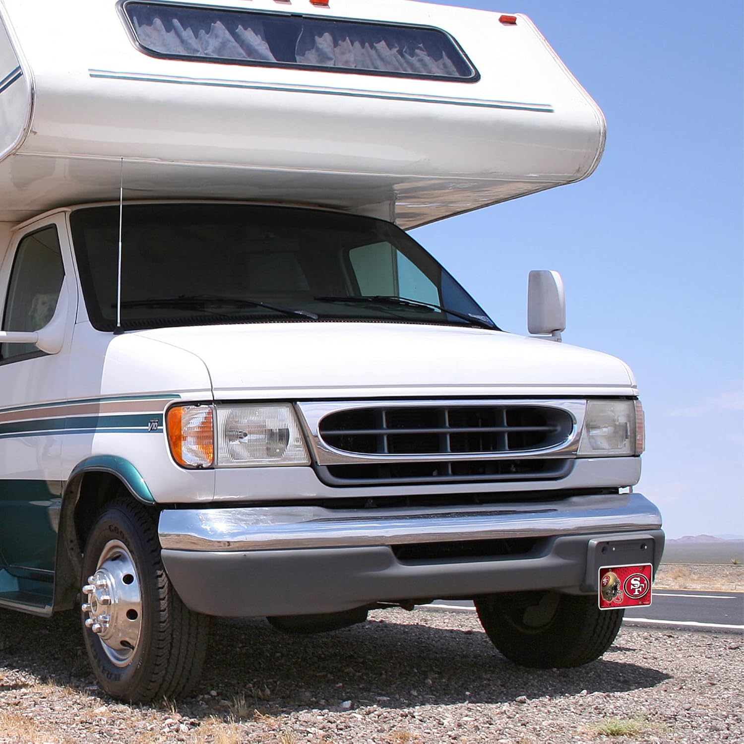 Rico Industries NFL Football USA Metal Auto Tag 6" x 12" - Great for Truck/Car/SUV