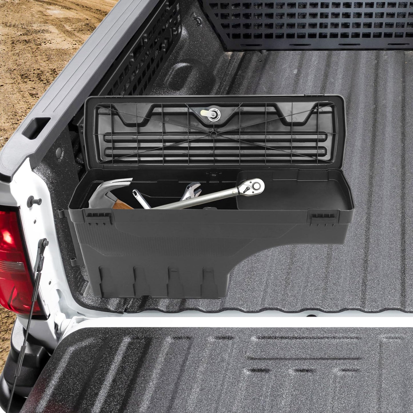Truck Bed Storage Box For Ford Ranger 2019-2023 , ABS & Iron Tool Organizer