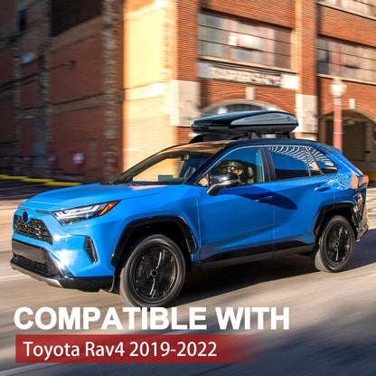 260lbs Roof Racks Cross Bars Fit for Toyota RAV4 2019-2024 Accessories, Aluminum Heavy Duty Crossbars Anti-Theft Lockable Metal Black (Not for Adventure/TRD Off-Road/Hybrid Woodland Edition) - OMOTOR
