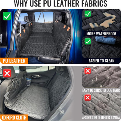 Dog Back Seat Extender for Truck,Truck Dog Seat Cover Back Seat,Dog Hammock for Truck,Hard Bottom Seat Extender for Dogs,Pet Seat Covers for Dogs,Dog Seat Cover for F150/RAM1500/Silverado - OMOTOR