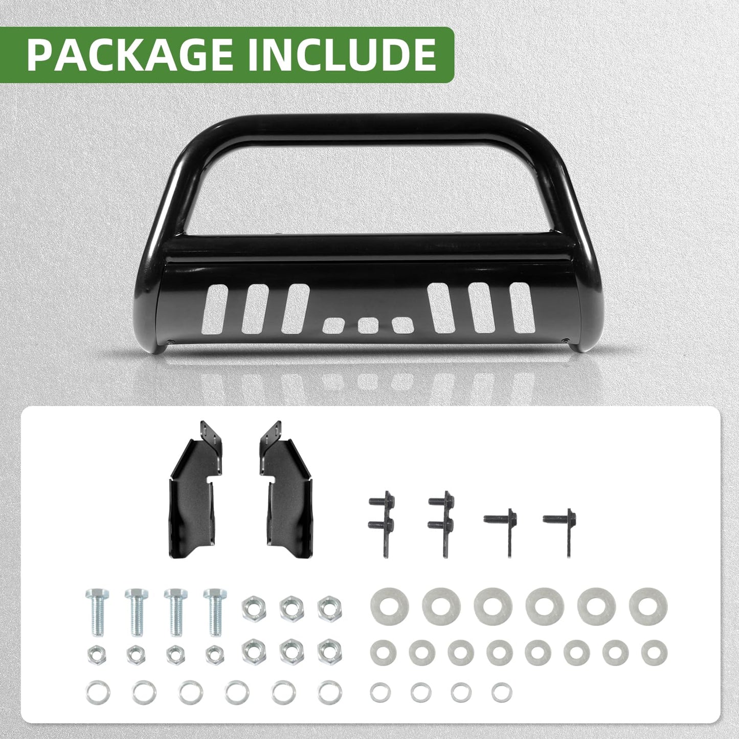 Bull Bar Fit for Chevy Colorado 2015-2026 with LED Light & w/License Plate