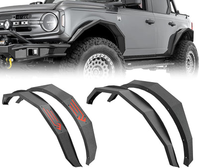 Front & Rear Fender Flares Compatible with 2021 - 2026 Ford Bronco 2/4 Doors (NOT for Bronco Sport or Raptor)