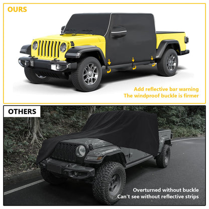 Resistant Black Cab Cover for Jeep Gladiator JT 2020-2024 4 Door