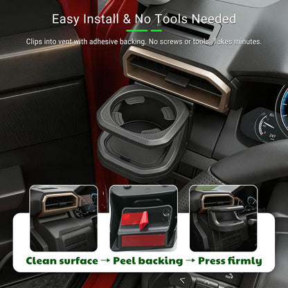Car Air Vent Drink Holder, Driver Side Mount For Toyota Tacoma2024-2026 4Runner 2025-2026