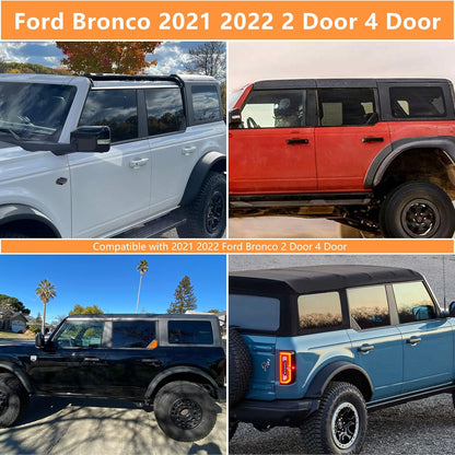 7Pcs Tailgate Storage Bag for 2021 - 2026 Ford Bronco 2/4 Door (Black)