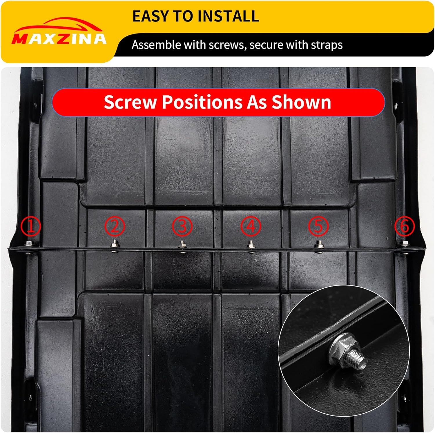 Slide-Out Truck Bed Cargo Tray Compatible with Ford F-150 Chevy Silverado GMC Sierra Dodge Ram Toyota Tundra ABS Plastic Lightweight Truck Bed Organizer Trolley System (62.36''*47.71''*3.47'')