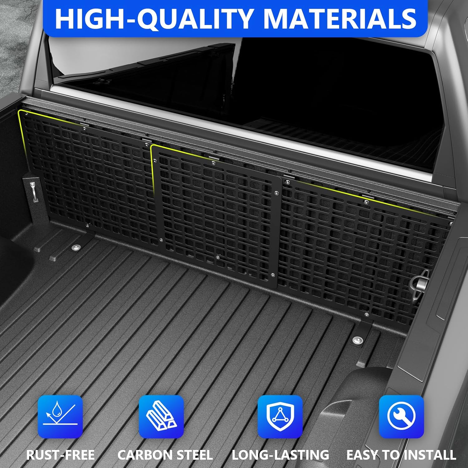 5.5FT Front Bed Molle Panel Compatible with 22-24 Toyota Tundra Truck Bed Panel System Replacement for 2022-2024 Toyota Tundra Accessories(Front Bed Molle Panel)
