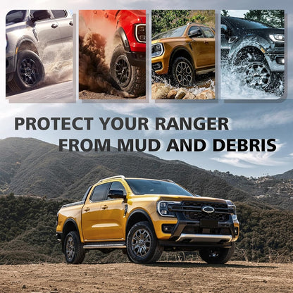 Mud Flaps Splash Guards Compatible with Ford Ranger XL, XLT, Lariat 2024 - 2026 (Won't Fit Raptor)