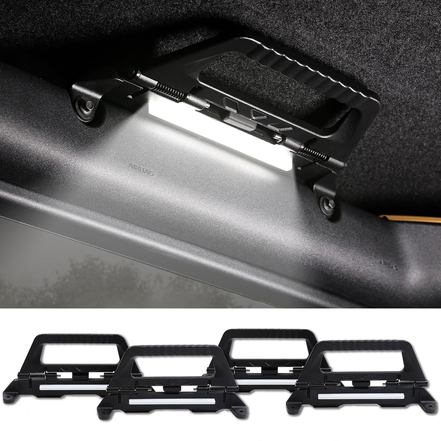 Aluminum Grab Handles with Demo Light Kit for Ford Bronco 2021-2025 2/4-Door (NOT for Bronco Raptor)