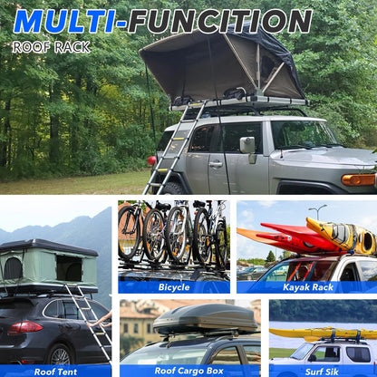 Heavy Duty Roof Rack Basket Compatible for Toyota RAV4 (2019-2025) | Rooftop Cargo Basket Extra Bars Luggage Carrier