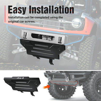 for Ford Bronco Front Skid Plate Steel Bumper Cover Compatible with Ford Bronco 2021 2022 2023 2024 2 Door & 4 Doors, Bolt-on Lower Guard Plate Off-Road Engine Protection
