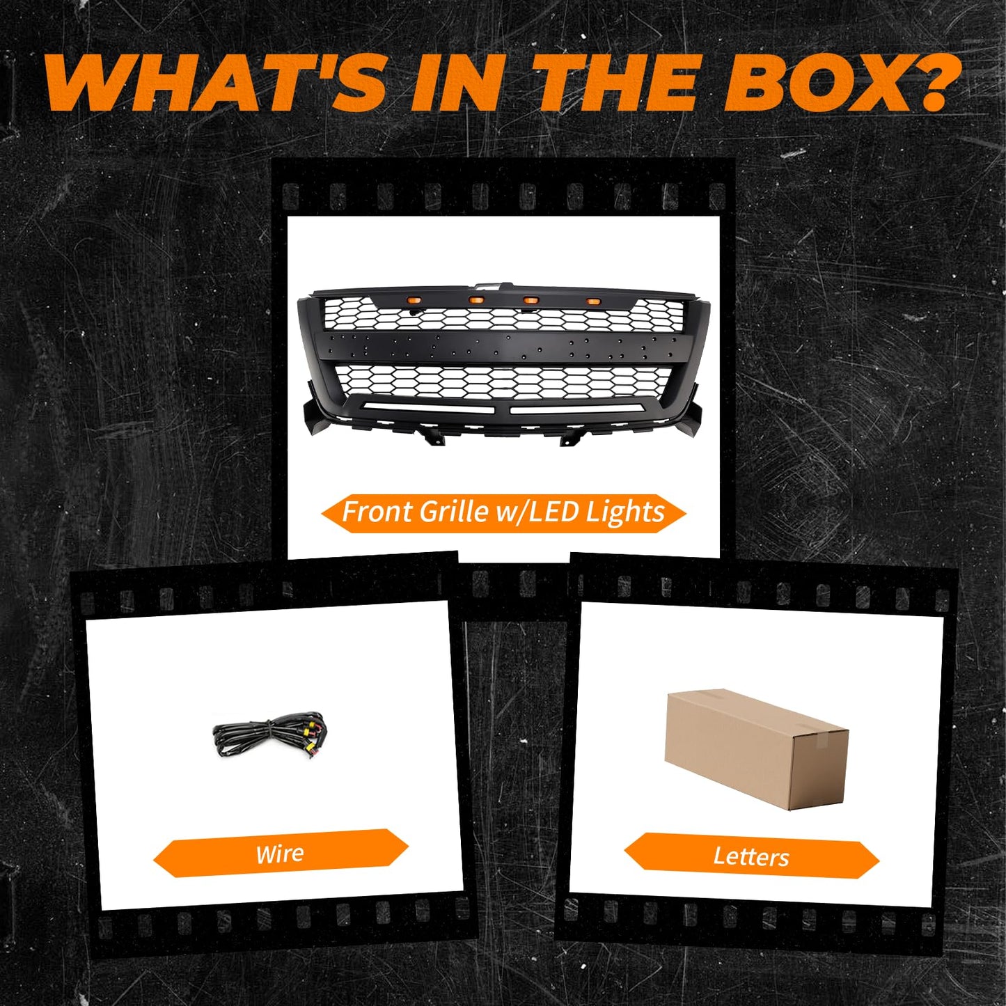 Front Grille with LED Lights Compatible with 2016 - 2020 Colorado Base/LT/WT / Z71 Models(Not for ZR2)