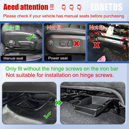 Under-Seat Storage Tray for Manual Seats For Jeep Wrangler JL/JLU 2018-2025 Gladiator JT 2020-2025