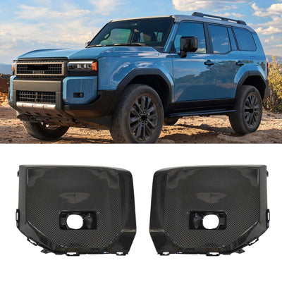 2Pcs front bumper fog light panel W/O radar for 2024-2025 Toyota Land Cruiser Prado LC250