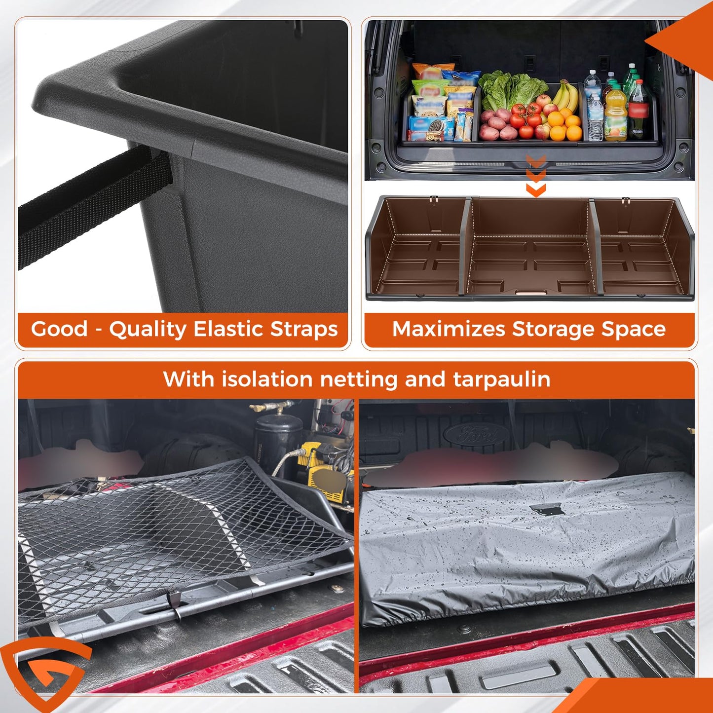 48/52/56 inch Truck Bed Cargo Box, Tailgate-slide Design for Effortless Loading/Unloading