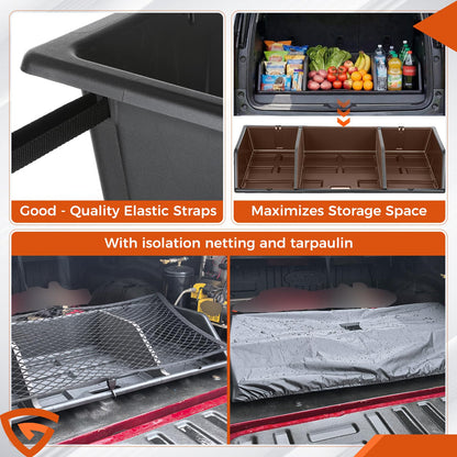 48/52/56 inch Truck Bed Cargo Box, Tailgate-slide Design for Effortless Loading/Unloading