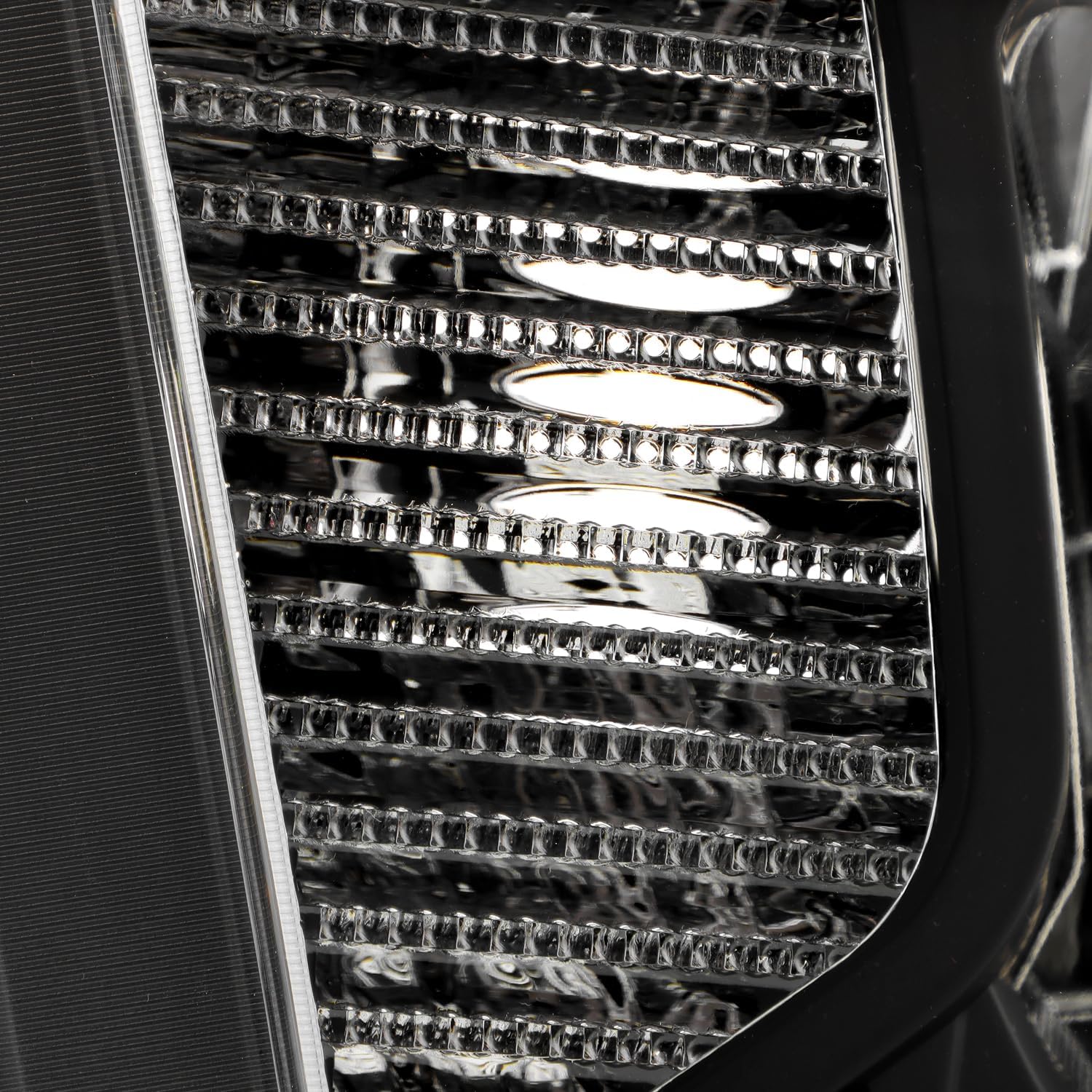 AKKON - Fits 2014-2020 Toyota Tundra Pickup Black Headlights Pair Driver & Passenger w/LED Tube DRL Running Light