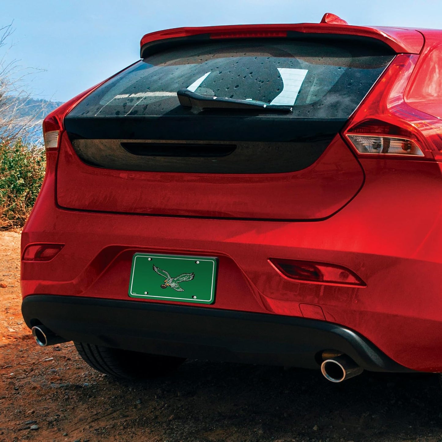 Rico Industries NFL Football Modern Retro Metal Auto Tag 6" x 12" - Great for Truck/Car/SUV