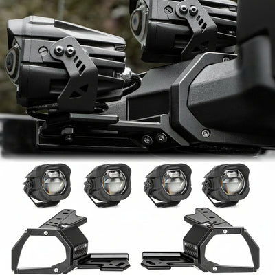 Aluminum A-Pillar Light System Mount With 4 PCS Spotlights For Ford Bronco 2021+(Not fit for Ford Bronco Sport)