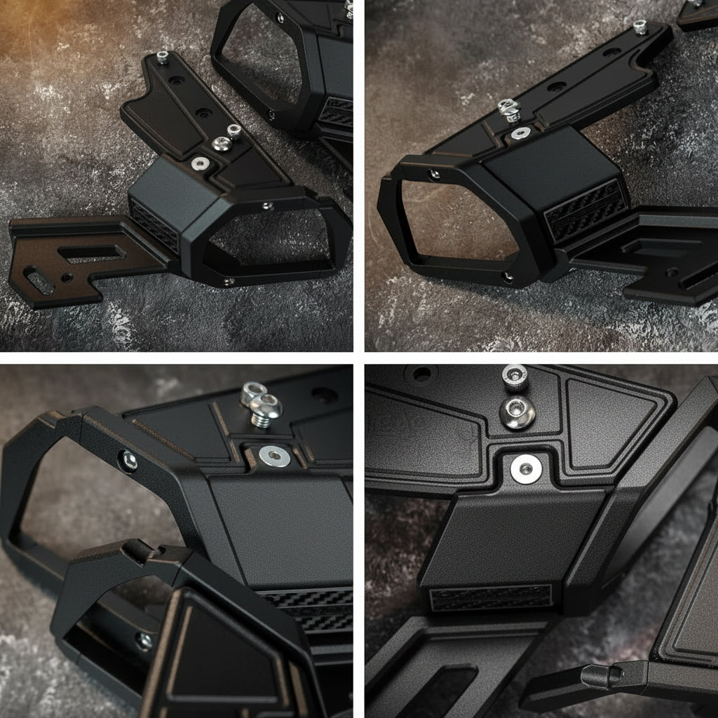 Aluminum A-Pillar Light System Mount With 4 PCS Spotlights, High Low Beam Switchable A-Pillar Spotlight(White Light) For Ford Bronco 2021+(Not fit for Ford Bronco Sport)