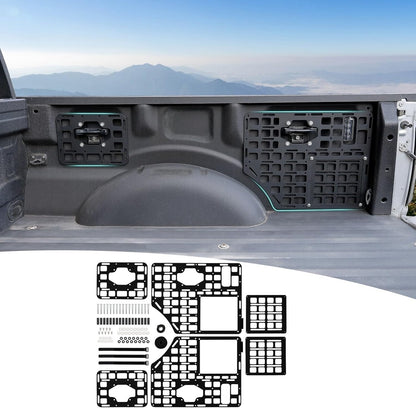 Side Truck Bed Molle Panel Rack System Compatible with 2015-2025 Ford F150 Accessories 5.5FT Cargo Storage Organizer Tools Rack Fit for 2015-2025 F-150 Accessories