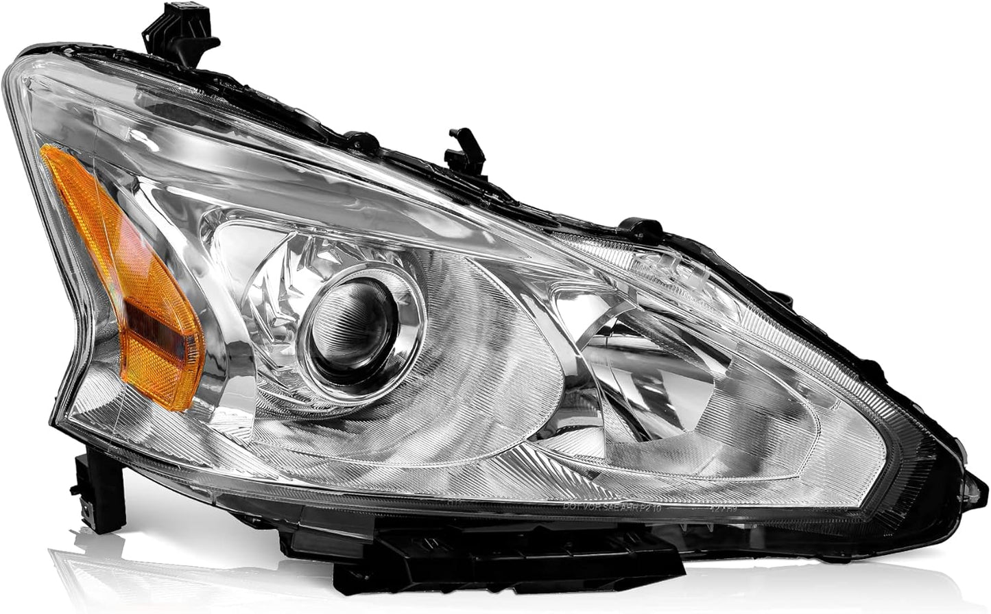 Headlights for 2013-2015 Nissan Altima 4Dr Sedan Headlight Assembly Pair Replacement for 2013 2014 2015 Altima Black Housing Amber Reflector