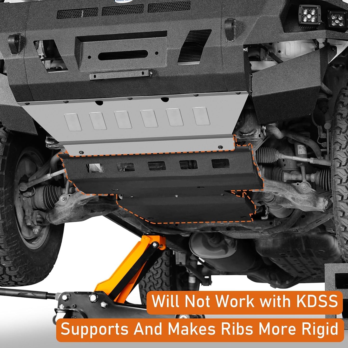 3.2MM Steel Front Skid Plate for 2010-2024 Toyota 4Runner 5th Gen